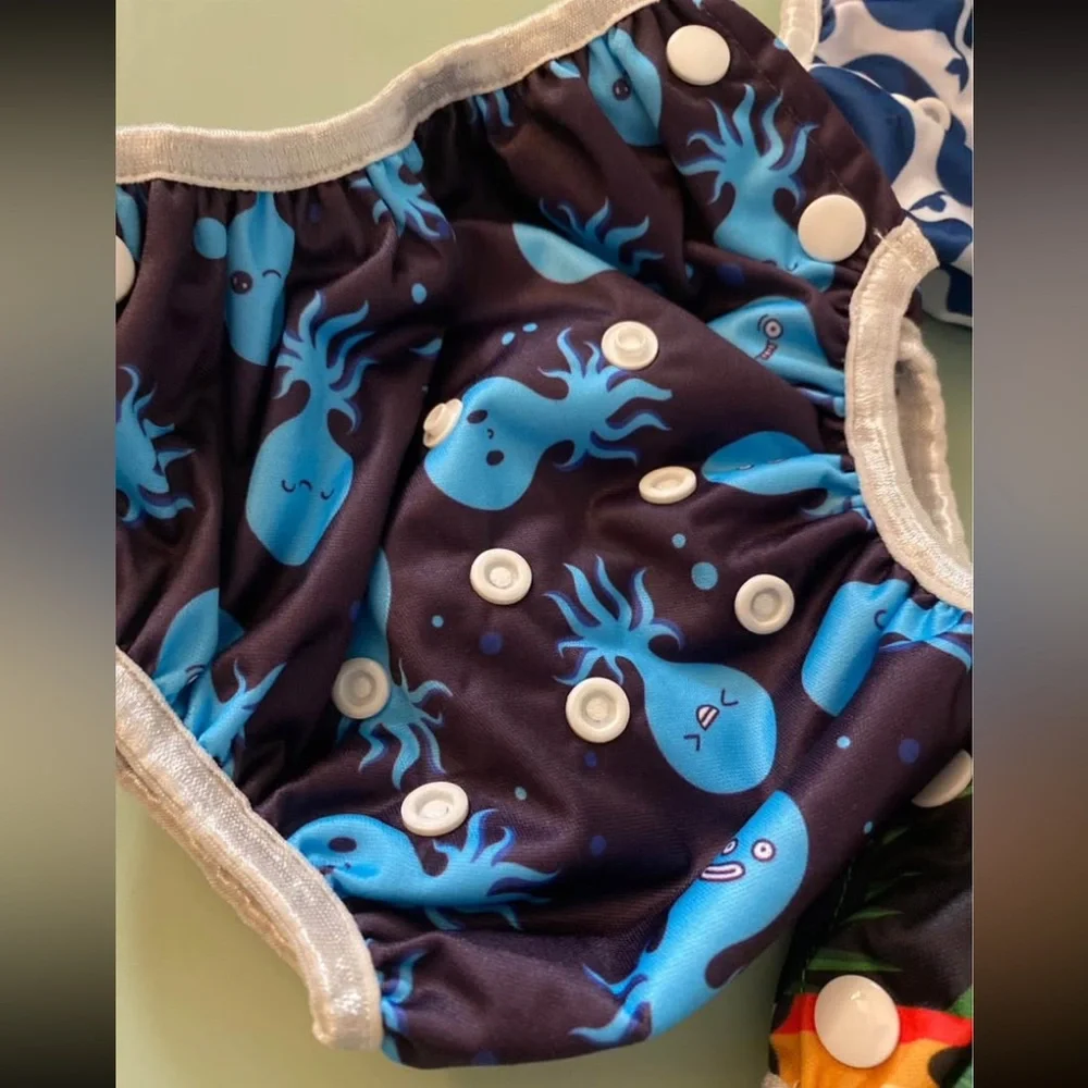 Colorful Kids Cloth Swim Diaper Set (3) Sara Jane Collection
